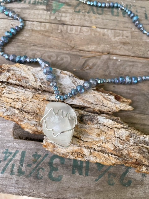 Crystal Quartz Beaded Necklace