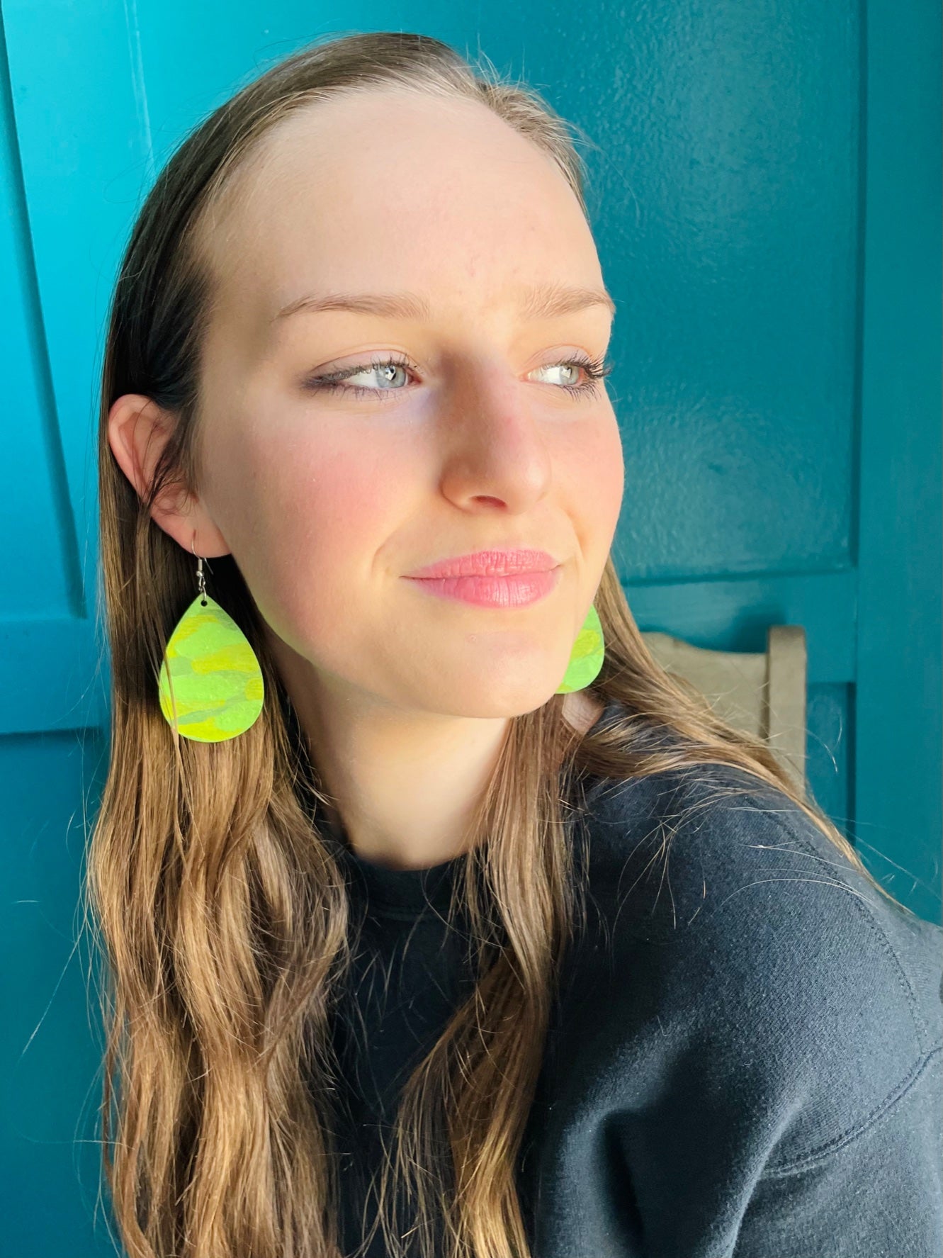 Green Camo Earrings