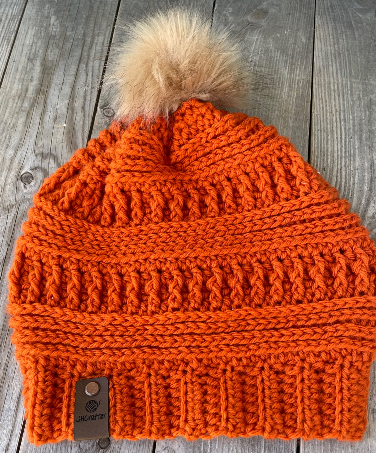 Orange Puff Hat
