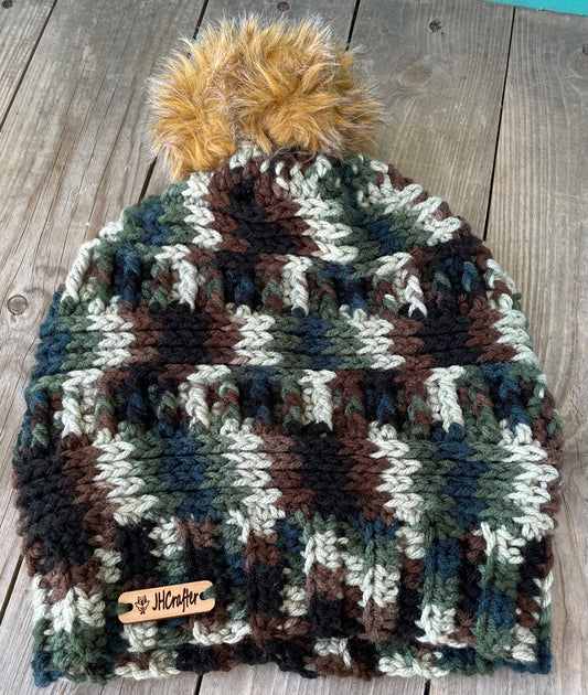 Camo Puff Hat