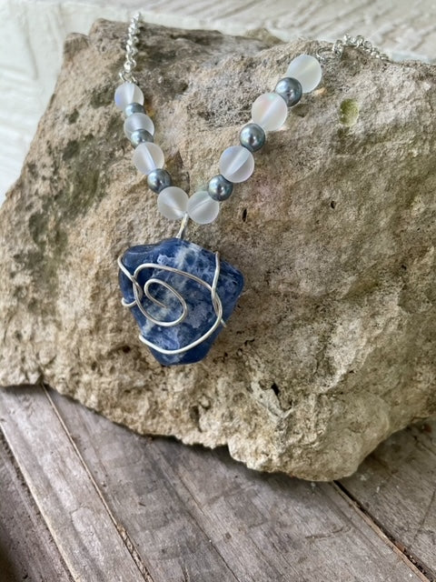 Sodalite Beaded Necklace