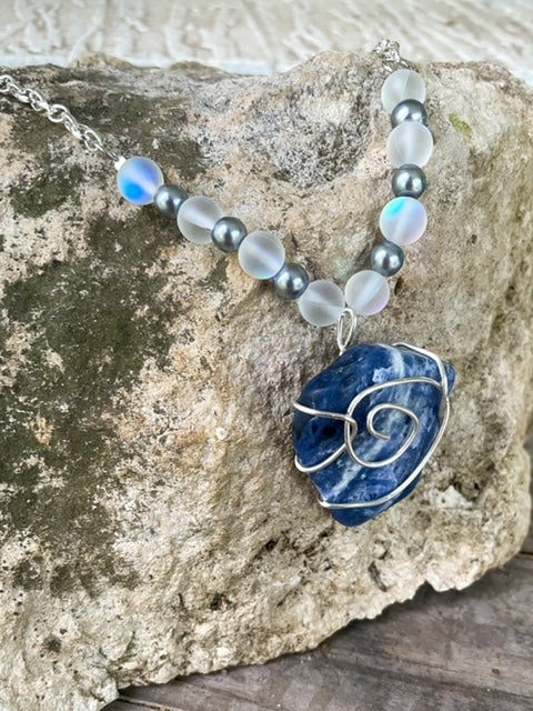 Sodalite Beaded Necklace